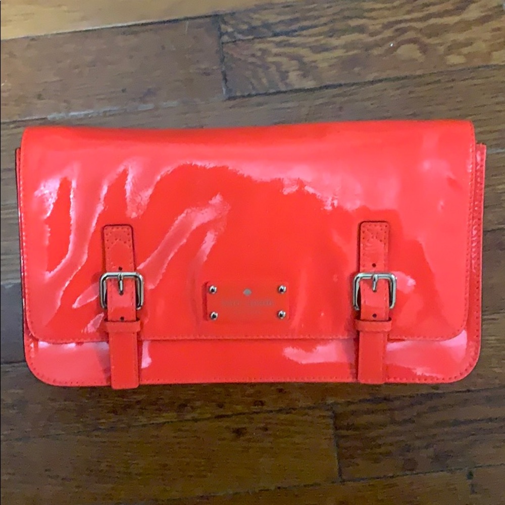 Neon Orange Kate Spade Envelope Clutch